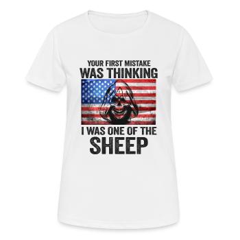 Ihr erster Fehler war, zu denken, ich sei einer der - Frauen T-Shirt atmungsaktiv - Weiß - Vorne - AI Model Female 172 dark (172cm)