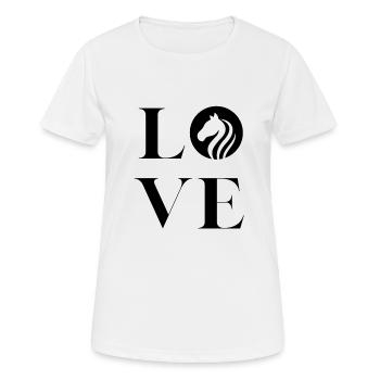Amour du cheval - T-shirt respirant Femme - blanc - Devant - AI Model Female 172 dark (172cm)