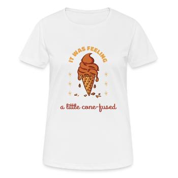It Was Feeling A Little Cone-Fused Funny Ice Cream - Women's Breathable T-Shirt - white - Front - AI Model Female 172 dark (172cm)