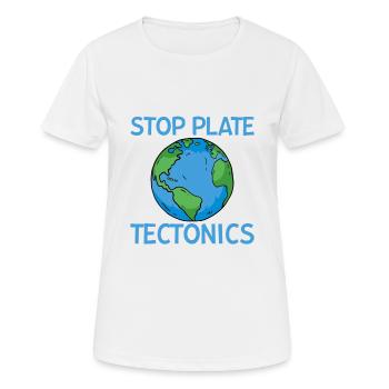 Stop Plate Tectonics 2 - T-shirt respirant Femme - blanc - Devant - AI Model Female 172 dark (172cm)