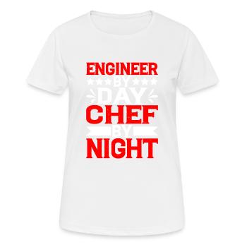 Ingénieur le jour, Chef le soir 8 - T-shirt respirant Femme - blanc - Devant - AI Model Female 172 dark (172cm)