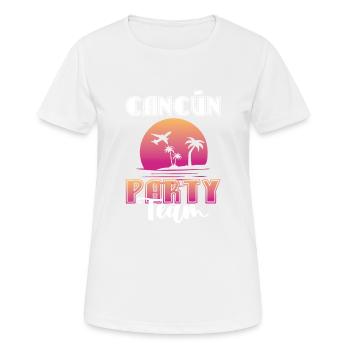 Équipe du parti de Cancun - T-shirt respirant Femme - blanc - Devant - AI Model Female 172 dark (172cm)