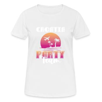 Croatia Party Team - Women's Breathable T-Shirt - white - Front - AI Model Female 172 dark (172cm)