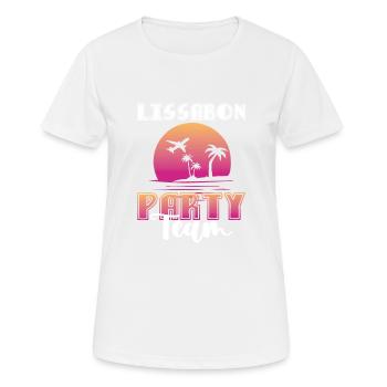 Équipe du parti de Lisbonne - T-shirt respirant Femme - blanc - Devant - AI Model Female 172 dark (172cm)