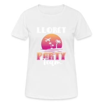 Lloret De Mar Party Team - Women's Breathable T-Shirt - white - Front - AI Model Female 172 dark (172cm)