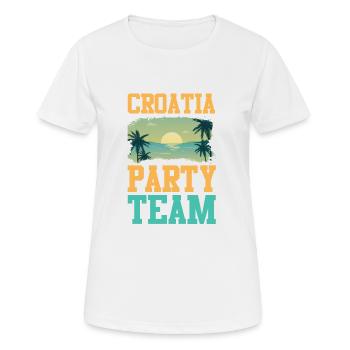 Croatia Party Team - Women's Breathable T-Shirt - white - Front - AI Model Female 172 dark (172cm)