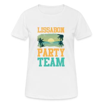 Équipe du parti de Lisbonne - T-shirt respirant Femme - blanc - Devant - AI Model Female 172 dark (172cm)