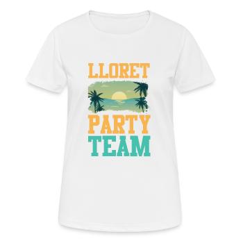 Équipe de fête de Lloret De Mar - T-shirt respirant Femme - blanc - Devant - AI Model Female 172 dark (172cm)