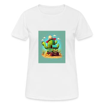 Cactus Plant Collectors Mexican Cactus Plant In A - Frauen T-Shirt atmungsaktiv - Weiß - Vorne - AI Model Female 172 dark (172cm)