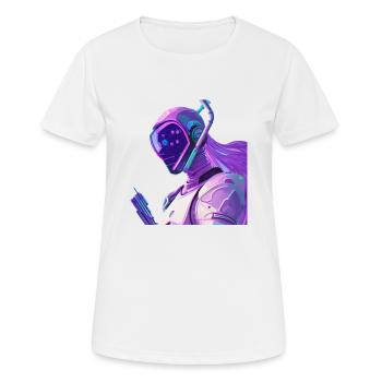 Space Girl 3 - Frauen T-Shirt atmungsaktiv - Weiß - Vorne - AI Model Female 172 dark (172cm)