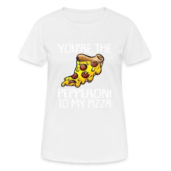 Tu es le pepperoni à ma pizza - T-shirt respirant Femme - blanc - Devant - AI Model Female 172 dark (172cm)