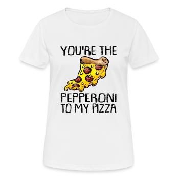 Tu es le pepperoni à ma pizza - T-shirt respirant Femme - blanc - Devant - AI Model Female 172 dark (172cm)