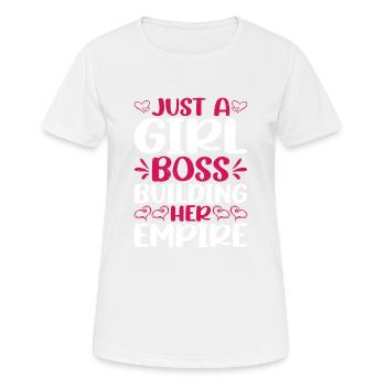 Just A Girl Boss Building Her Empire 4 - Women's Breathable T-Shirt - white - Front - AI Model Female 172 dark (172cm)