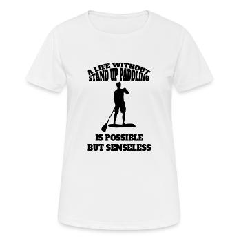 Stand Up Paddling Stand-Up Paddlers Stand-Up Paddling - Women's Breathable T-Shirt - white - Front - AI Model Female 172 dark (172cm)