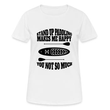 Stand Up Paddling Stand-Up Paddlers Stand-Up Paddling - Women's Breathable T-Shirt - white - Front - AI Model Female 172 dark (172cm)