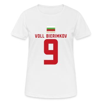 Sauf Trikot Fußball Partyurlaub Thekenmannschaft - Frauen T-Shirt atmungsaktiv - Weiß - Vorne - AI Model Female 172 dark (172cm)
