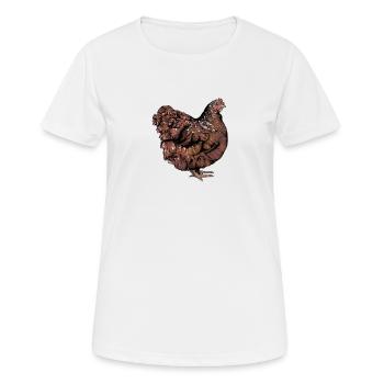 Brahma Chicken I Chicken Poultry Motif pour - T-shirt respirant Femme - blanc - Devant - AI Model Female 172 dark (172cm)