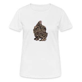 Brahma Chicken I Chicken Poultry Motif pour - T-shirt respirant Femme - blanc - Devant - AI Model Female 172 dark (172cm)