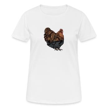 Brahma Chicken I Chicken Poultry Motif pour - T-shirt respirant Femme - blanc - Devant - AI Model Female 172 dark (172cm)