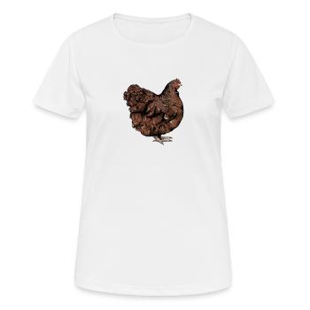 Brahma Chicken I Chicken Poultry Motif pour - T-shirt respirant Femme - blanc - Devant - AI Model Female 172 dark (172cm)