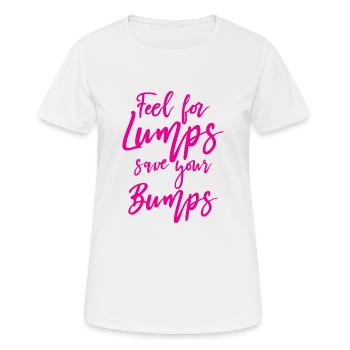 Sentez les bosses sauvez vos bosses - T-shirt respirant Femme - blanc - Devant - AI Model Female 172 dark (172cm)