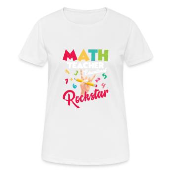 Math Teacher Summer Edition Education School - T-shirt respirant Femme - blanc - Devant - AI Model Female 172 dark (172cm)