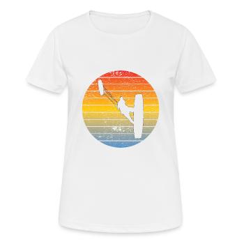 Kitesurfer Kitesurf Windsurfer Windsurfing - T-shirt respirant Femme - blanc - Devant - AI Model Female 172 dark (172cm)