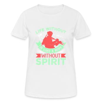 LIFE WITHOUT LIBERTY IS LIKE A BODY WITHOUT SPIRIT - Women's Breathable T-Shirt - white - Front - AI Model Female 172 dark (172cm)