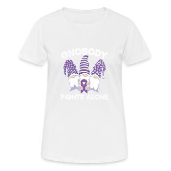 Gnome Epilepsie Ruban Violet Épileptique - T-shirt respirant Femme - blanc - Devant - AI Model Female 172 dark (172cm)
