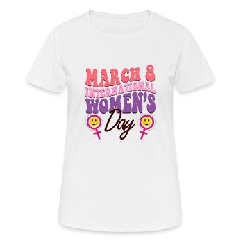 Vintage Style International Womens Day - Women's Breathable T-Shirt - white - Front - AI Model Female 172 dark (172cm)
