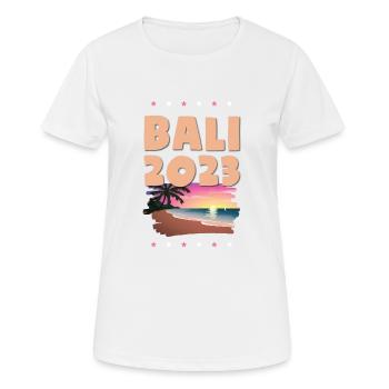 Bali 2023 - Women's Breathable T-Shirt - white - Front - AI Model Female 172 dark (172cm)
