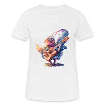 Super mesdames, la musique de guitare pour enfants est amusante FEE - T-shirt respirant Femme - blanc - Devant - AI Model Female 172 dark (172cm)