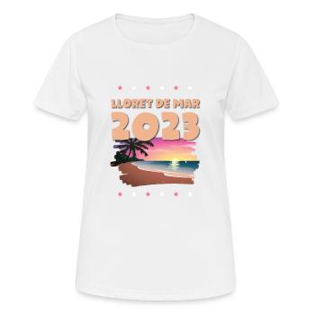lloret de mar 2023 - Women's Breathable T-Shirt - white - Front - AI Model Female 172 dark (172cm)