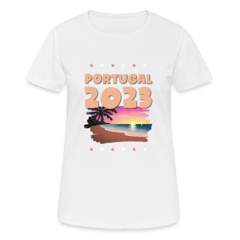 Portugal 2023 - T-shirt respirant Femme - blanc - Devant - AI Model Female 172 dark (172cm)