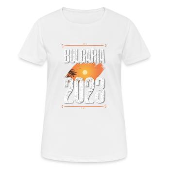 Bulgarie 2023 - T-shirt respirant Femme - blanc - Devant - AI Model Female 172 dark (172cm)