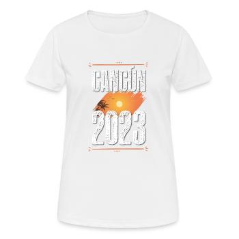 Cancun 2023 - T-shirt respirant Femme - blanc - Devant - AI Model Female 172 dark (172cm)