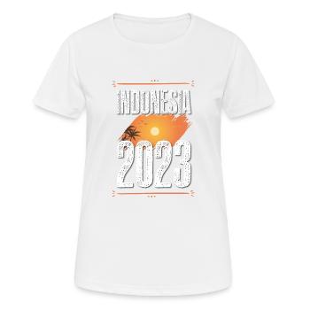 Indonesia 2023 - Women's Breathable T-Shirt - white - Front - AI Model Female 172 dark (172cm)