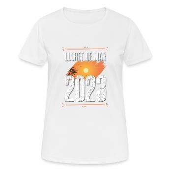 Lloret De Mar 2023 - Frauen T-Shirt atmungsaktiv - Weiß - Vorne - AI Model Female 172 dark (172cm)