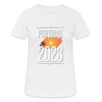 Portugal 2023 - T-shirt respirant Femme - blanc - Devant - AI Model Female 172 dark (172cm)