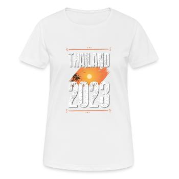 Thailand 2023 - Frauen T-Shirt atmungsaktiv - Weiß - Vorne - AI Model Female 172 dark (172cm)