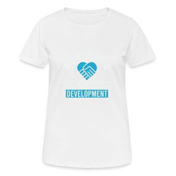 GESUNDHEIT IST DER KERN DER MENSCHLICHEN ENTWICKLUNG - Frauen T-Shirt atmungsaktiv - Weiß - Vorne - AI Model Female 172 dark (172cm)