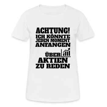 Shares Stock Exchange Share Prices Investment Stock Market - Women's Breathable T-Shirt - white - Front - AI Model Female 172 dark (172cm)