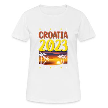 Croatia 2023 - Women's Breathable T-Shirt - white - Front - AI Model Female 172 dark (172cm)