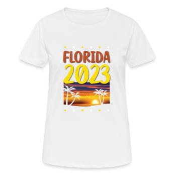 Florida 2023 - Women's Breathable T-Shirt - white - Front - AI Model Female 172 dark (172cm)