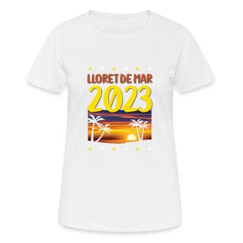 Lloret de Mar 2023 - T-shirt respirant Femme - blanc - Devant - AI Model Female 172 dark (172cm)