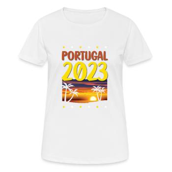 Portugal 2023 - Women's Breathable T-Shirt - white - Front - AI Model Female 172 dark (172cm)