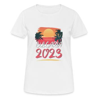 Bulgaria 2023 - Women's Breathable T-Shirt - white - Front - AI Model Female 172 dark (172cm)