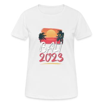 Bali 2023 - T-shirt respirant Femme - blanc - Devant - AI Model Female 172 dark (172cm)