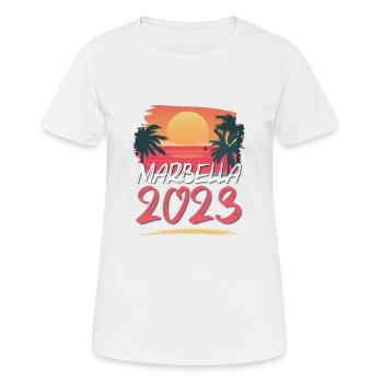 Marbella 2023 - Women's Breathable T-Shirt - white - Front - AI Model Female 172 dark (172cm)