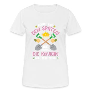 Reicht mir den Sparten Garten Gärtner Gärtnerin - Frauen T-Shirt atmungsaktiv - Weiß - Vorne - AI Model Female 172 dark (172cm)